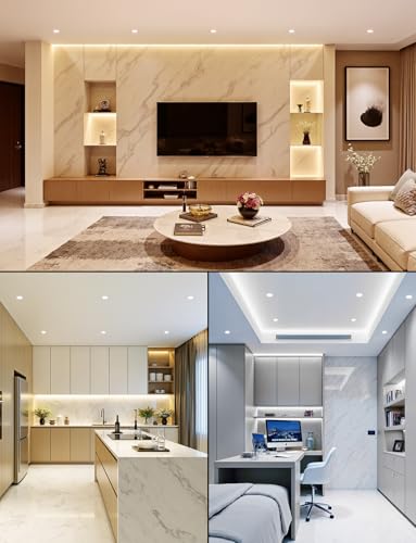 BOJIM 6er Set Einbaustrahler LED 55mm - 68mm Lochmaß, LED Spots 230V Flach für Bad, Deckenspots 4W, IP44 Wasserdicht, Warmweiß Neutralweiß Kaltweiß, Einbauleuchten für Küche Wohnzimmer