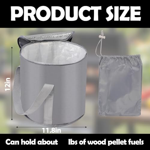 20LBS Wood Pellet Storage Containers for Smoker Grills, BBQ Charcoal Dispenser for Camping, Kitchen, Transport (2, 20LBS) - Thumbnail 2