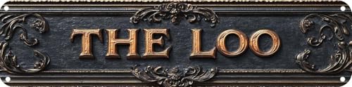 Vintage Tin The Loo Sign Retro Metal Sign for bathroom Decoration -...