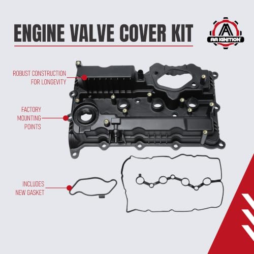 Image of Engine Valve Cover with Valve Cover Gasket by AA Ignition - Compatible with Hyundai and Kia - 2.0L, 2.4L - Santa Fe, Santa Fe Sport, Sonata, Optima, Sorento, Sportage - Replaces 224002GGB0, 263-263