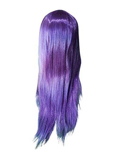 Peruca longa sintética Lilás 60 cm cosplay