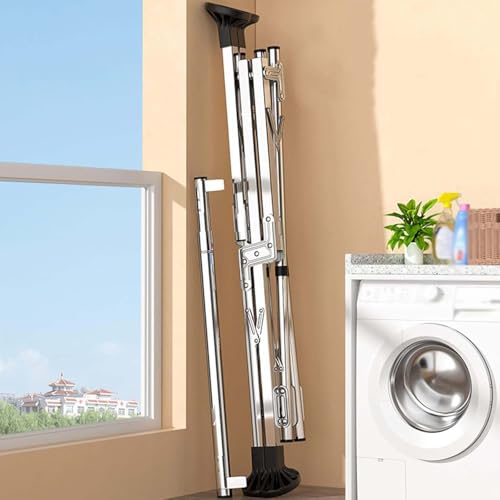 Étendoir à linge pliable 240 cm en acier inoxydable robuste - 6