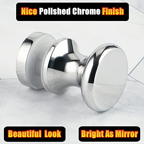 Alise Shower Glass Door Handle,Sliding Shower Doors Knob,Single Side Pull Hardware Replacement Parts For Bathroom Glass Doors,Solid Sus304 Stainless Steel Knobs,Polished Chrome,Xls200Db-C #TOP2