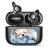 イヤホン Bluetooth ワイヤレスイヤホン【2026年の衝撃作·ディスプレイ付きのイヤーイヤホンが登場】次世代タッチスクリーン操作 骨伝導イヤホン超え イヤーカフ 開放型設計 Bluetooth6.0 UFT3.0完全防漏音 500mAh大容量 NSQVP4.0音質補強 歌詞リアルタイム表示 通話ノイズキャンセリング Type-C急速充電 通勤/スポーツ/ビジネス対応