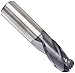 Melin Tool EMG-M-M-B Carbide Ball Nose End Mill, Metric, AlTiN Monolayer Finish, 30 Deg Helix, 3 Flutes, 63mm Overall Length, 7mm Cutting Diameter, 8mm Shank Diameter