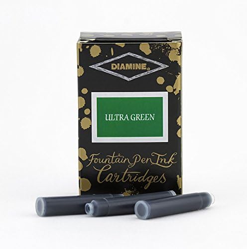 Diamine Ultra Green Ink Cartridge For Fountain Pens 18 Per Package
