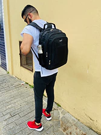 Mochila Reforçada Executiva Escola Trabalho Viagens Masculino Feminino com cabo de aço