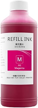 1000ML Dye Ink Refill Compatible with DesignJet 500 510 700 750 800 1000 1050 1055 2000 3000 4000 4020 4500 4520 Series Inkjet PrintersMagenta