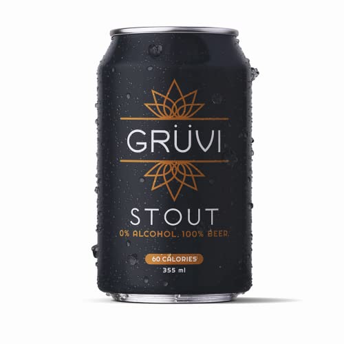 Gruvi Stout Non-Alcoholic Beer, 45 Calories, 12-Pack, 0% Abv, Zero Alcohol, Na Beer… #TOP23