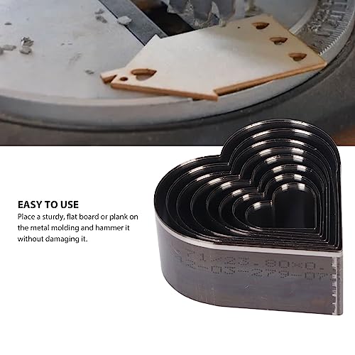 Matrices de découpe en cuir d'acier premium en forme de cœur, x8 - 4