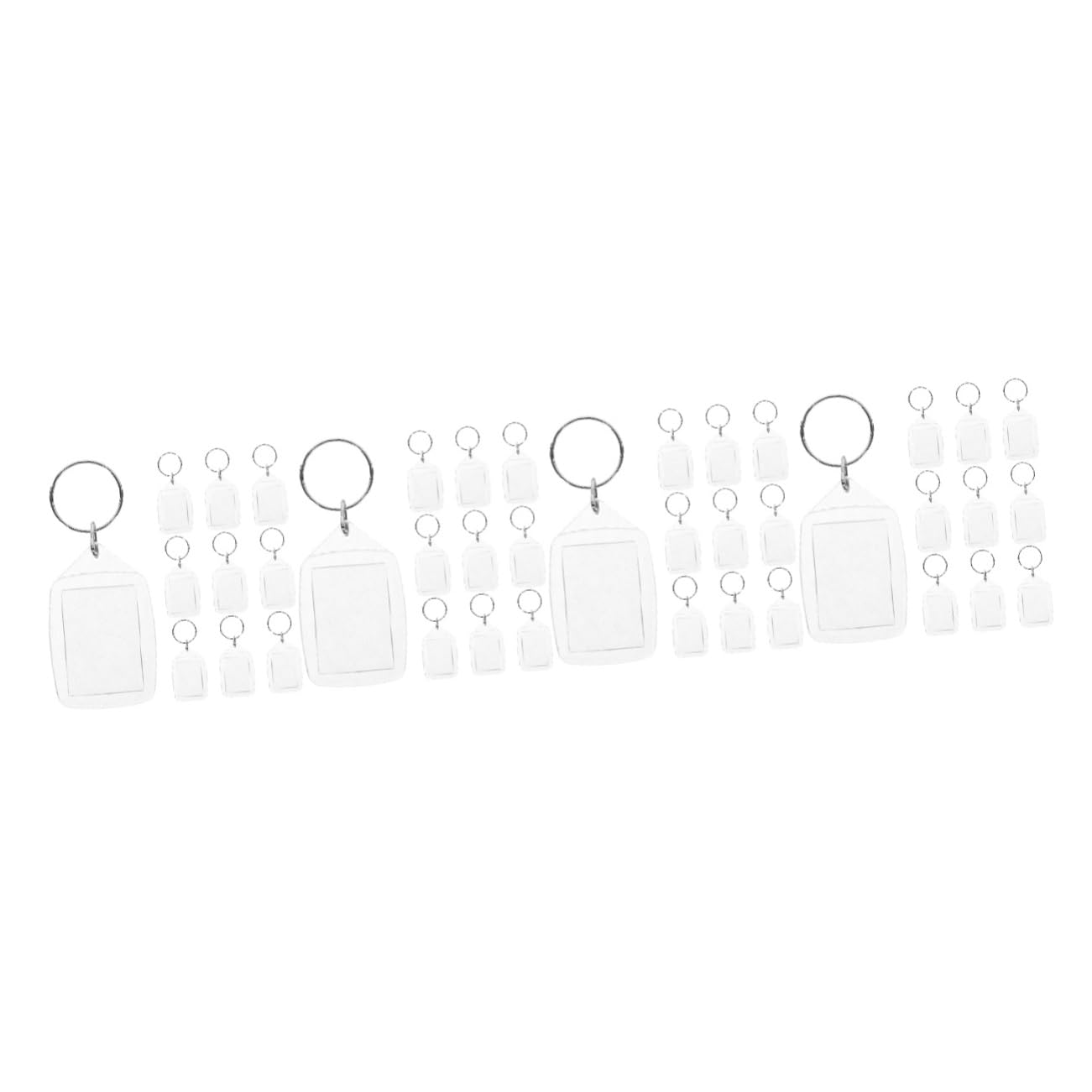 DOITOOL 4 Set Portachiavi Con Foto In Plastica Portachiavi Con Cornice Staccabile In ​​Plastica Decorativi Accessori Per Chiavi Vuoti 10 pezzi*4