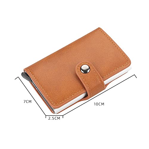 Yuxahiug Carteira feminina, porta-cartões antimagnéticos, carteiras masculinas de couro PU vintage c