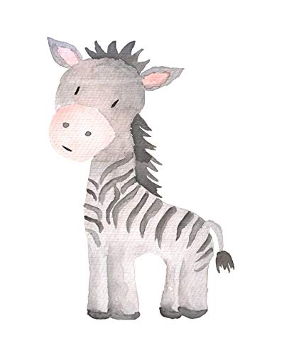 Colorful Baby Lion, Elephant, Giraffe, Zebra Prints, 4 (8X10) Unframed Photos, Wall Art Decor Under 20 For Home Office Studio School Nursery Babies Student Teacher Earth Nature Safari Animals Fan #TOP1