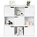 COSTWAY Scaffale Portaoggetti Guardaroba Mensola Libreria in Legno Mobile con 9 Cubi, Scaffale Cubo Porta Libri (Bianco)