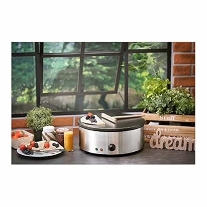 Royal Catering RCEC-3000-R Crepes Maker Crepeseisen (Ø 40 cm, 3000 W, Gusseisen mit Emaillebeschichtung, Edelstahl, inkl. Teigverteiler) – Bild 5