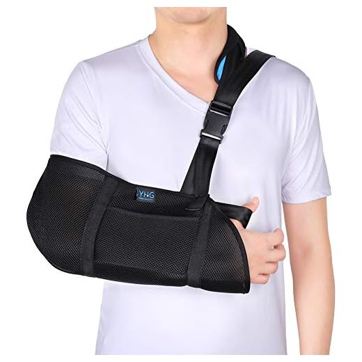 Cabestrillo, Soporte de Brazo Transpirable con Diseño de Hebilla, Inmovilizador de Hombro para Brazo Fracturado Roto, Codo, Cabestrillo Ajustable para Brazo Izquierdo o Derecho
