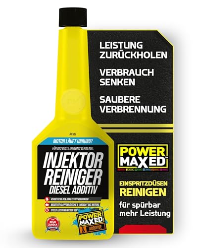 Power Maxed Injektor Reiniger Diesel 325ml I Einspritzdüsen reinigen, Dieselverbrauch senken & Leistung wiederherstellen I Diesel Additiv für ruhigen Lauf & bessere Verbrennung
