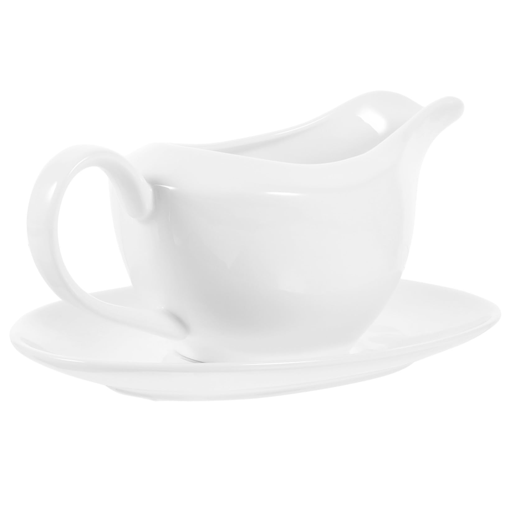 Récipient à sauce saucière de service STOBAZA pichet céramique blanc
