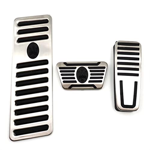 Stainless Steel Gas Fuel Brake Footrest Pedal Plate Pad Cover Trim For Maserati Ghibli Levante Quattroporte 2014-2021