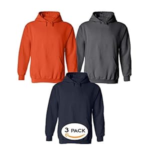 Multipack 18500 Unisex Bundle Bulk Hoodie 3, 6, 10 Pack – Plain Hooded Sweatshirt for Men and Women