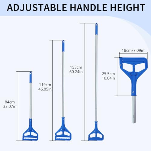 Image of 60 Inch Industrial Mop Handle Commercial mop Handle Heavy Duty Industrial mop Bucket mop Handles Heavy Duty Commercial mop Head Replacement and Handles mop Stick Replacement Mop Stick