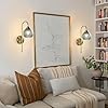 KCO Lighting Gold Wall Light Smoke Glass Globe Sconce Antique Brass Long Arm Sconce Minimalist Vintage Fireplace Wall Sconces Mid Century Modern Bedside #4