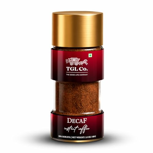 Image of TGL Co. Decaf Premium Spray Dried Instant Coffee (100G) | 100% Robusta | Decaffeinated | Sleep-friendly, non-addictive, wellness coffee.