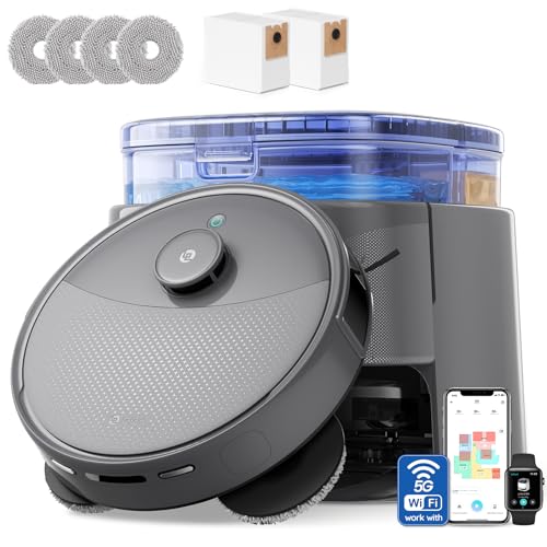 Lefant M3 Max Robot Vacuum Cleaner with Mop, All-in-One Station with 20,000Pa Suction, Self-Emptying & Auto Mop Wash & Dry, dToF Laser Navigation, APP/Alexa Control, Works on WiFi 2.4G & 5G