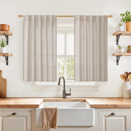 YoungsTex Linen Blend Cafe Curtains