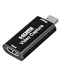 HDM to USB 2.0 Video Capture Card, 4K/1080p Audio Capture Device Output Record Audio Grabber for Live Broadcasts Streaming Conferencing Gaming Video Recording for Switch PS4 PS5 Xbox OBS PC Laptop