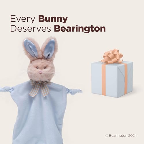 Image of Bearington Collection Baby Wee Waggles - 8 x 7 Inch Small Bunny Tail Stuffed Animal, Lovey & Baby Security Blanket
