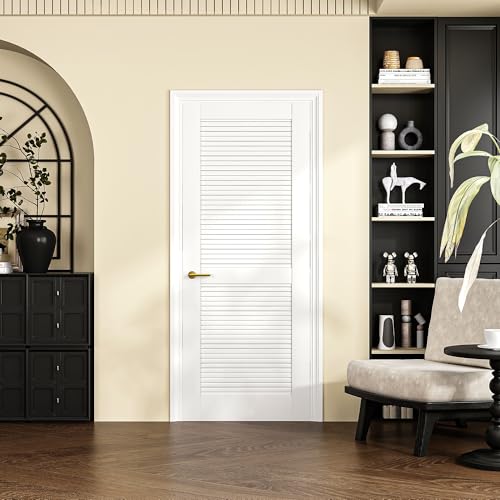 RomeDay Louvered Interior Door,French Doors, Solid Core Wood Panel, for