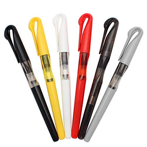 Gullor 万年筆 白鳥デザイン 細いペン先 隠しペン先 6色セット マルチカラー