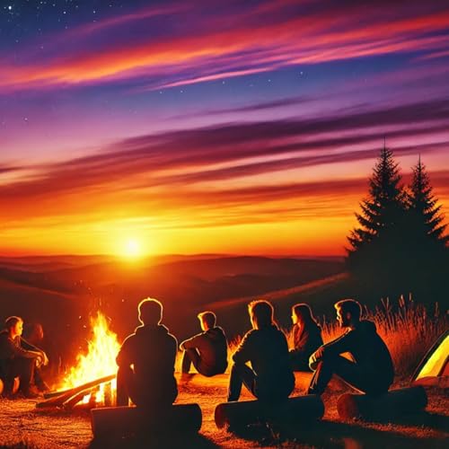 Sa, 18.04. Entspannt einschlafen - Sonnenuntergang am Lagerfeuer Podcast Por  arte de portada