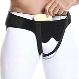 CHANGLKJ Braguero De Soporte para Hernia Inguinal, Cinturón De Soporte para Hernia Inguinal, Cinturón para Hernia para Adultos con 2 Almohadillas De Compresión Extraíbles, Tela Suave Y Transpirable