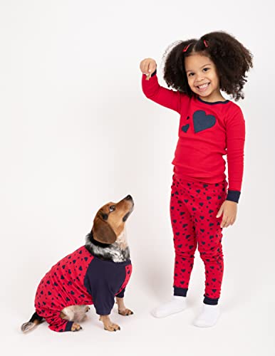 Leveret Kids & Toddler Pajamas Boys Girls 2 piece pj's 100% Cotton Variety of Styles (Size 5 Toddler, Hearts)