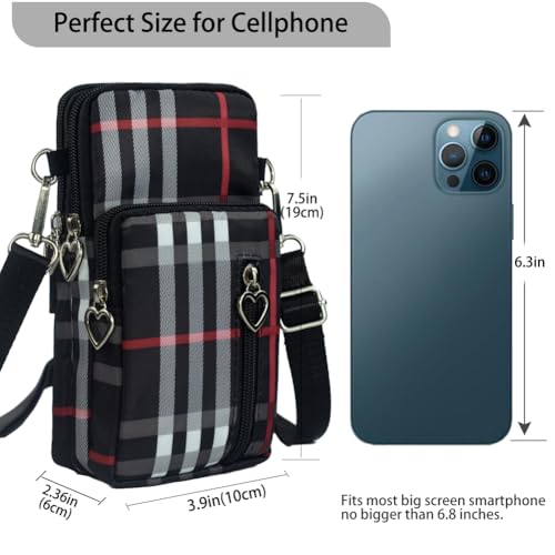 Image of JANKS Small Crossbody Bag for Women - Mini Phone Purses with Crossbody Strap and Wallet - Nylon Arm Bag