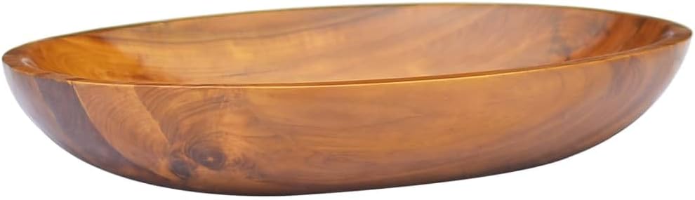 vidaXL Solid Teakwood Basin - Handsomely Sanded Finish - Hardwearing and Long-Lasting - Ideal for Bedroom, Bathroom, and Living Spaces - No Assembly Needed