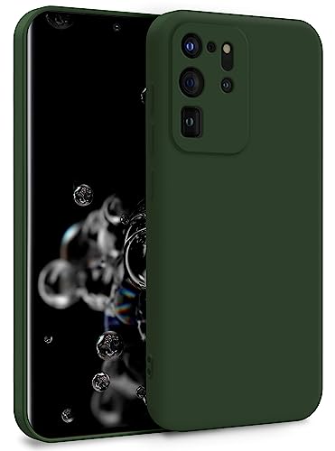 MyGadget Hülle für Samsung Galaxy S20 Ultra - Zweilagige Handyhülle mit Kameraschutz - Cover mit Innenfutter & Silikon außen - Olive Grün