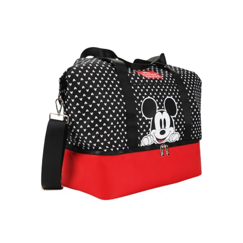 Disney Mickey Mouse Peeking Black 18" Nylon Duffle Bag2