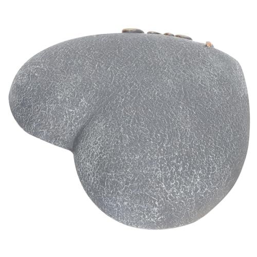 FUTUREORYY Pierre Commémorative de Cœur pour Animaux de Compagnie, Monument Funéraire en Résine Résistante à L’Eau, Taille Moyenne, pour Jardin et Extérieur, Souvenir pour Chien Disparu