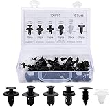 100Pcs Car Body Trim Clips - Car Retainer Clips Universal Auto Clips Plastic Nylon Rivet Trim Clamp, Car Door Bumper Fender Retainer Clips Liner Sealing Strip Fixed Clips Fasteners Tools