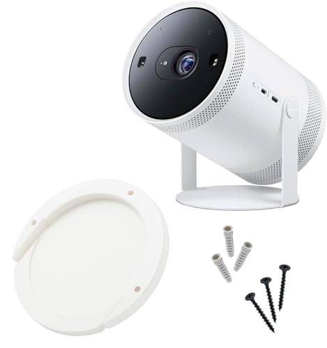 RusticHome Soporte para Proyector Samsun Freestyle 1 y 2/ Soporte Pared y Techo para Proyector/Estante para Samsun Freestyle 1 y 2 Pared o Techo 1 Unidad Freestyle Redondo