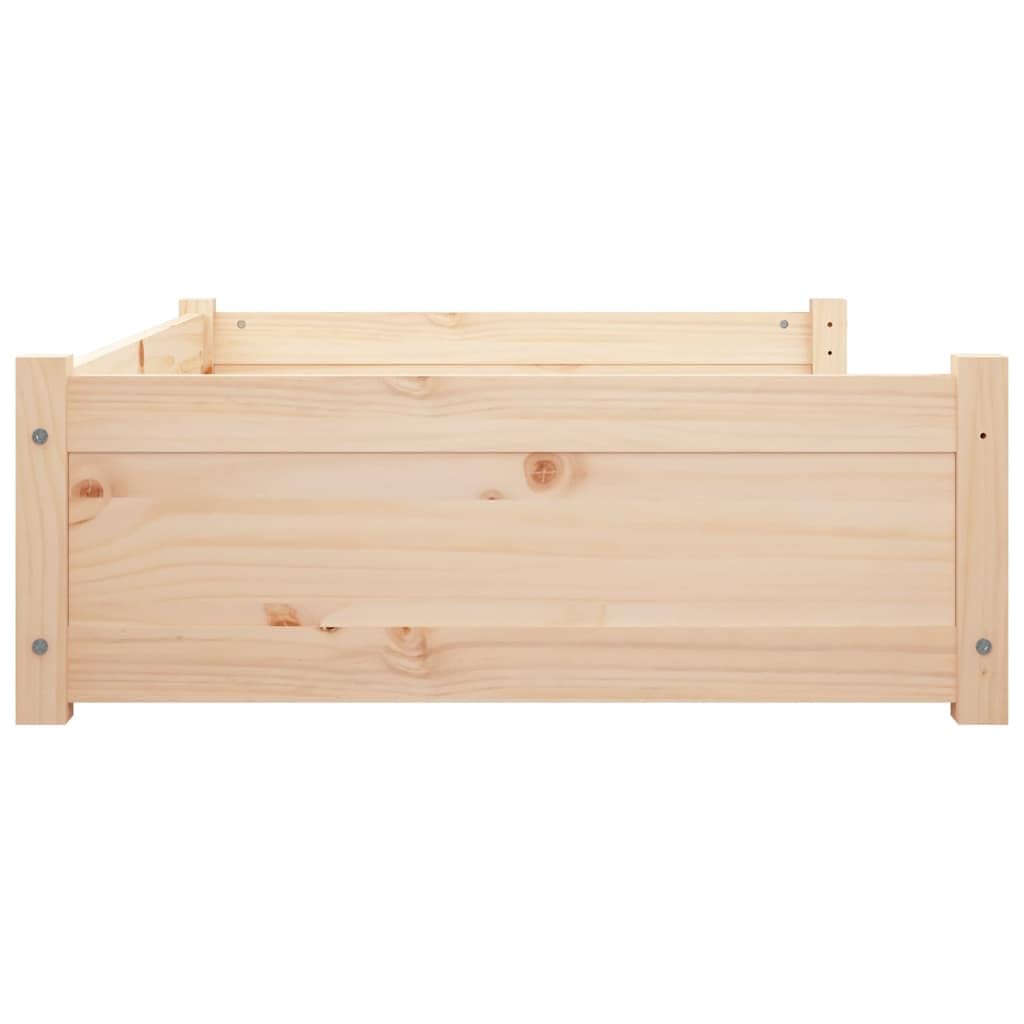 Cuccia per cani, 95,5 x 65,5 x 28 cm, in legno massiccio di pino con morbido cuscino, rivestimento antiscivolo e lavabile, delicato sulle articolazioni, per cuccioli e animali domestici