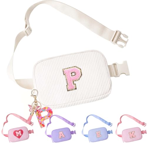 Image of Belt Bag for Girls Gifts - Birthday Gifts for Teenager, Personalized Gifts for Mom Freind Sister Teacher, Graduation GiftsInitial Crossbody Bag Belt Bag for Women P