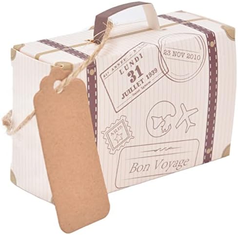 50 Piezas Mini Maleta Caja de Regalos, Pequeña Caja para Dulces d...