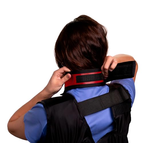 Image of Thyroid Shield /Collar with PVC Easy Clean Color Red .50mm PB Light Weight Radiation Protection