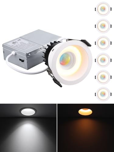 TORCHSTAR 5CCT 2 Inch LED Recessed Lighting with Night Light,