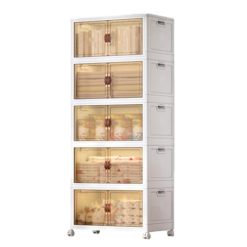Boîte de rangement pliable avec couvercle et armoire double porte - 2