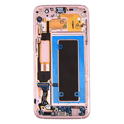 Écran LCD Galaxy S7 Edge G935F avec châssis bouton volume nappe de charge rose
